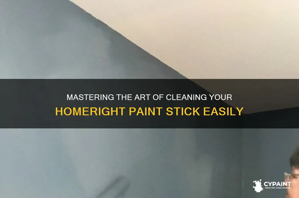 how to clen home rite paint stick