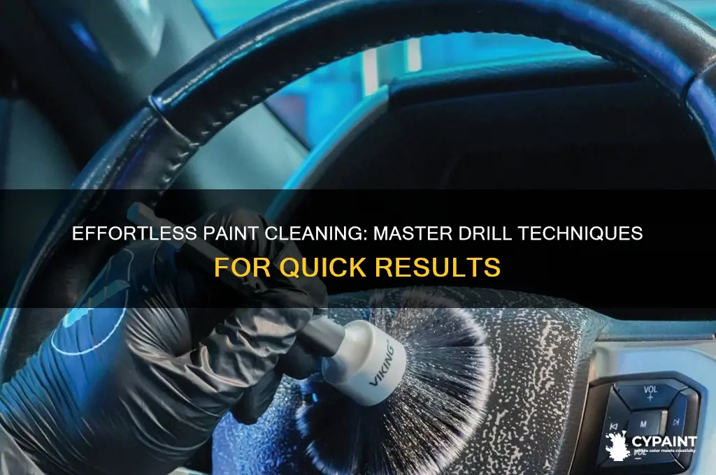how to clen paint with a drill