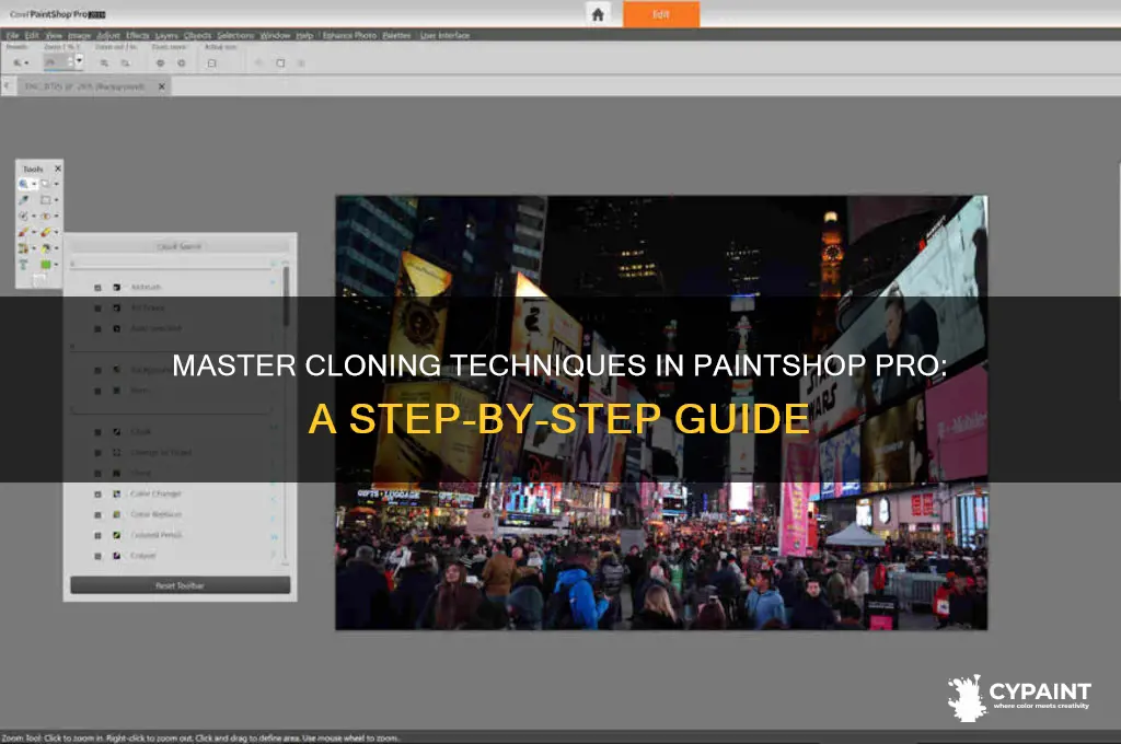 how to clone in paint shop pro