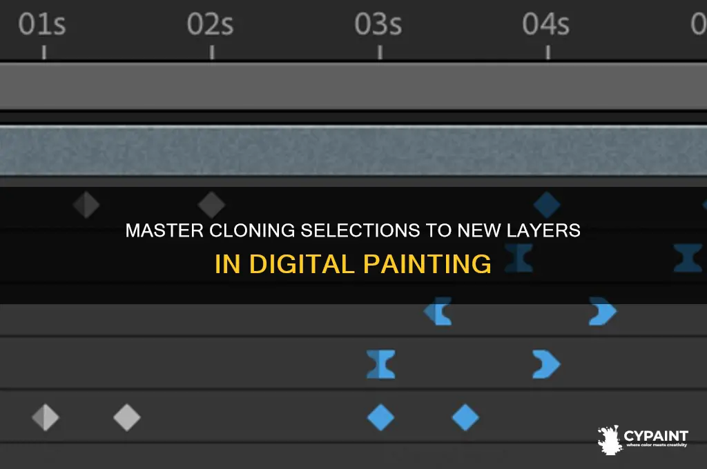 how to clone selection to new layer paint