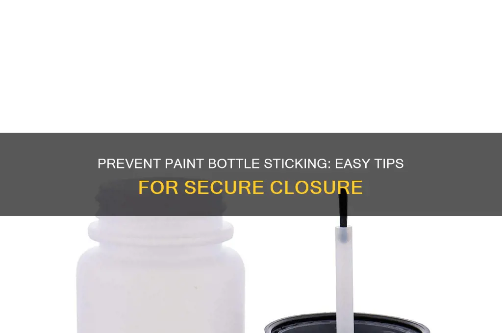 how to close paint bottles so they dont stick closed