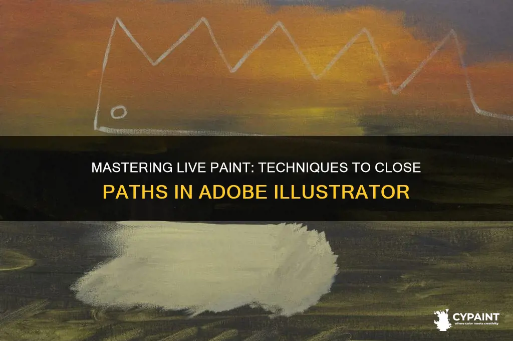 how to close paths for live paint
