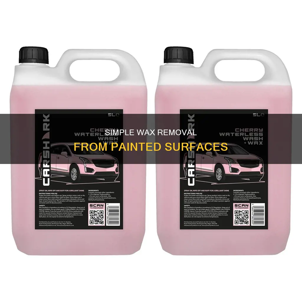 how to coean cand li e wax off paint