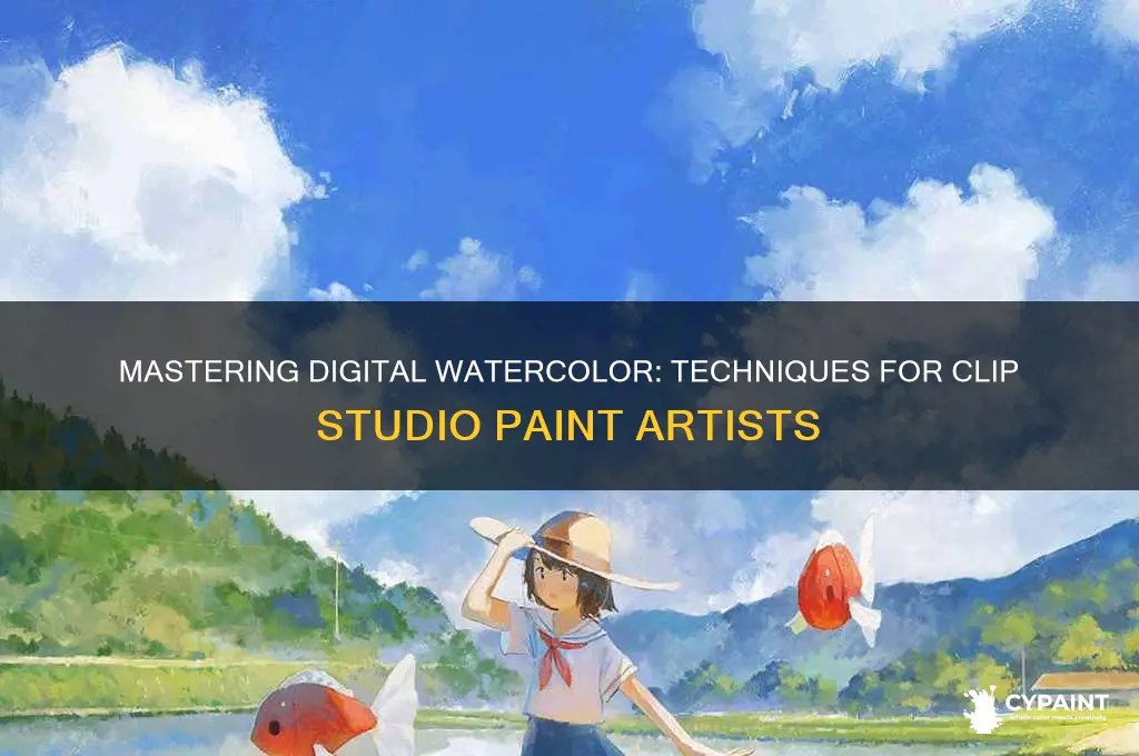 how to colour digital art watercolour clip paint
