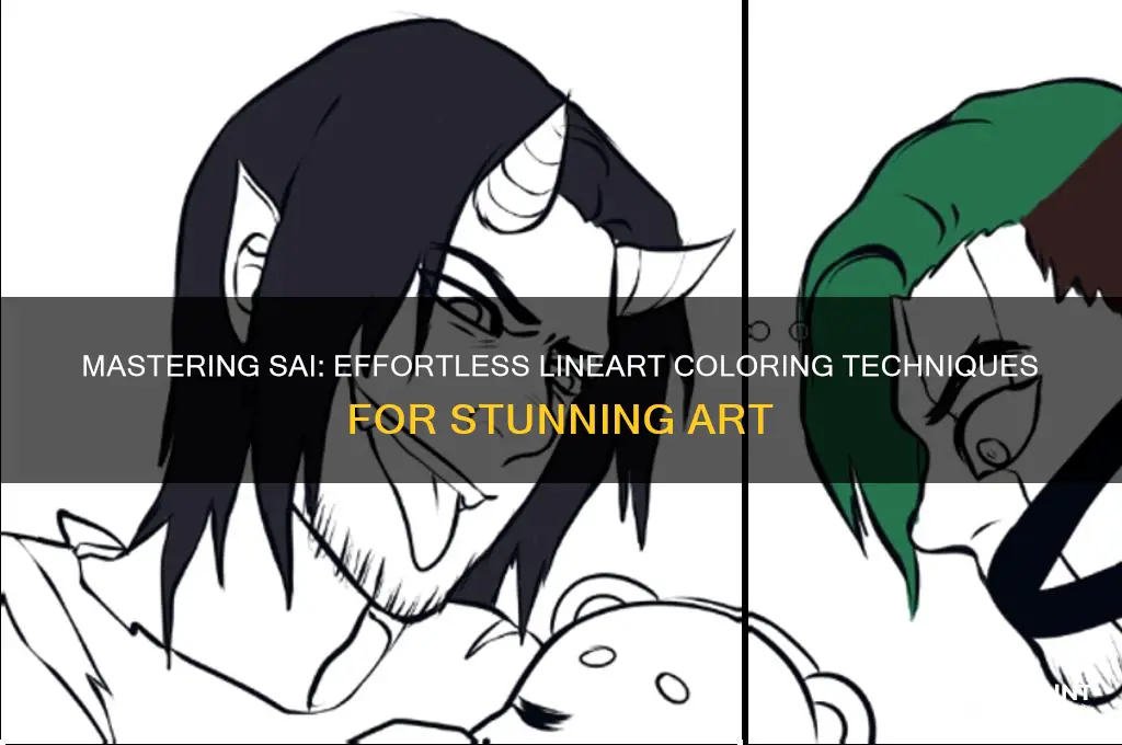 how to colour lineart in paint tool sai