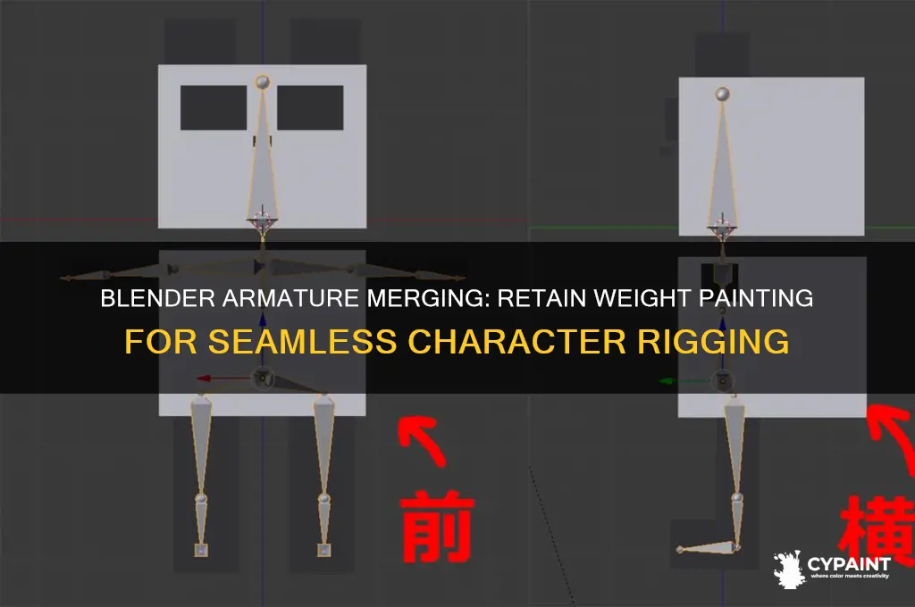 how to combine armatures in blender and keep weight painting