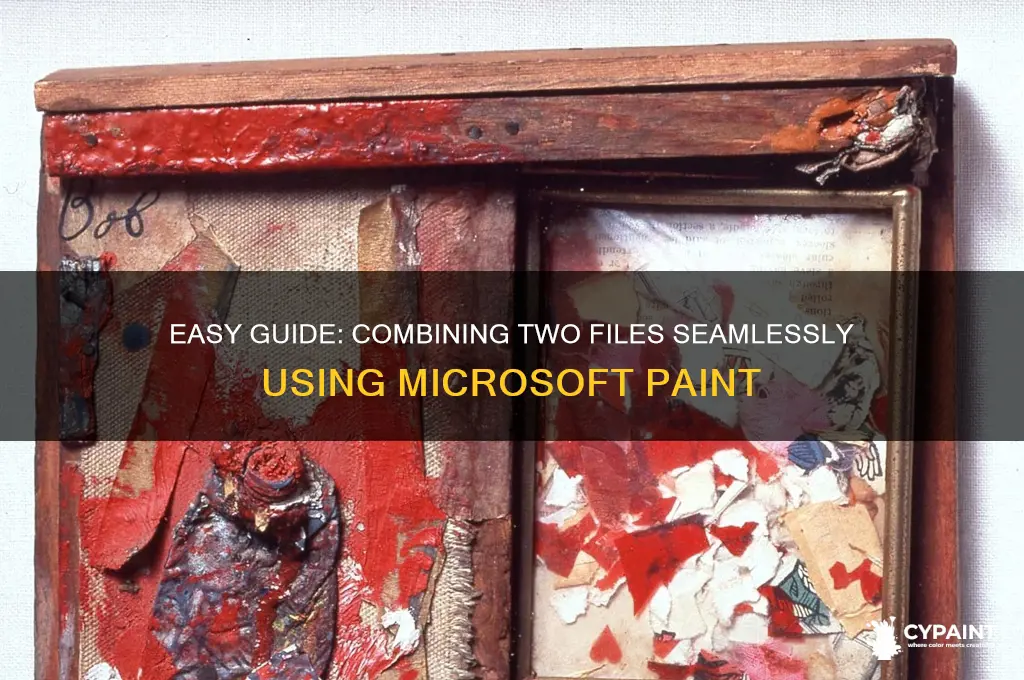 how to combine to files on paint