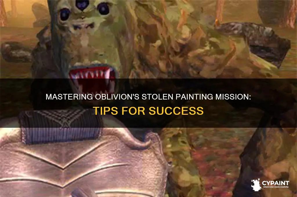how to complete stolen painting mission oblivion