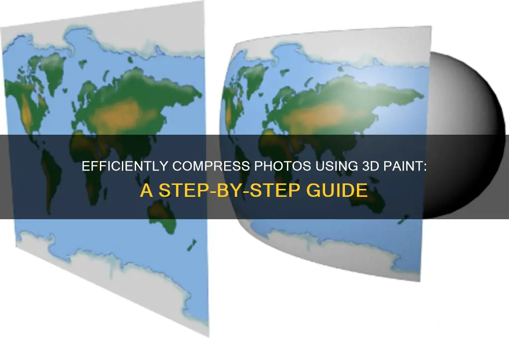 how to compress phot in 3d paint