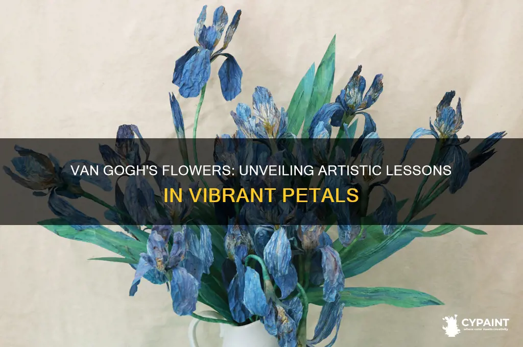 how to connect van gogh flower painting with a lesson