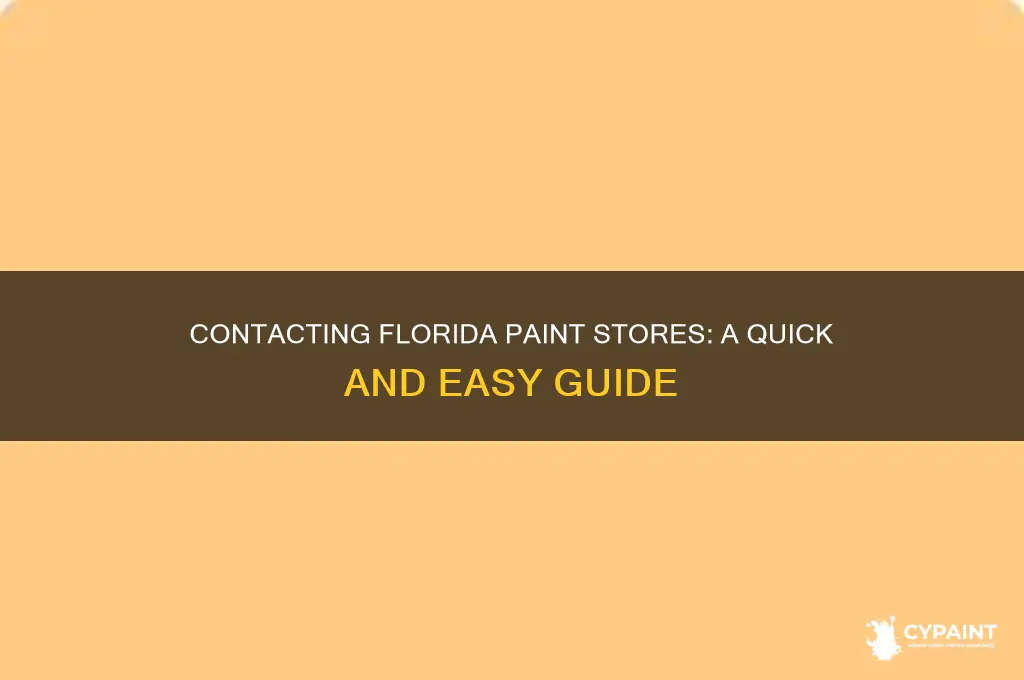 how to contact the paint store in florida
