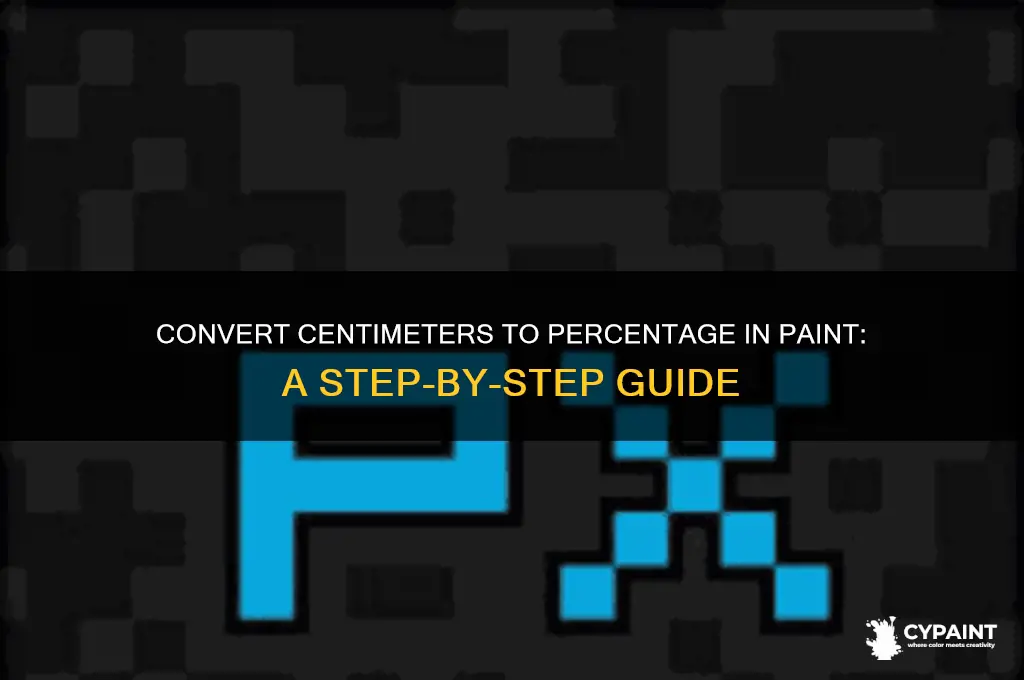 how to convert cm to percentage in paint
