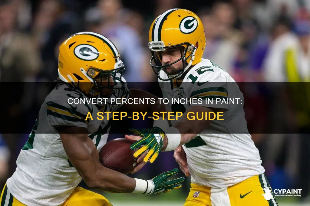 how to convert percents to inches on paint