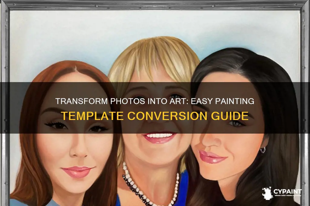 how to convert photo to painting template