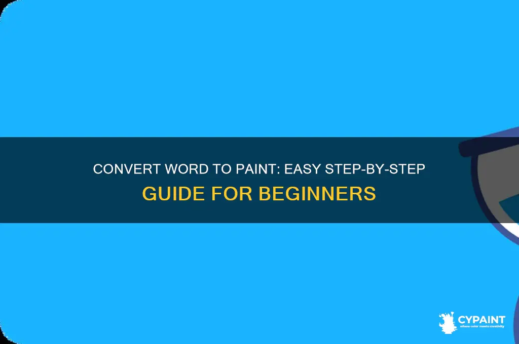how to convert word document to paint