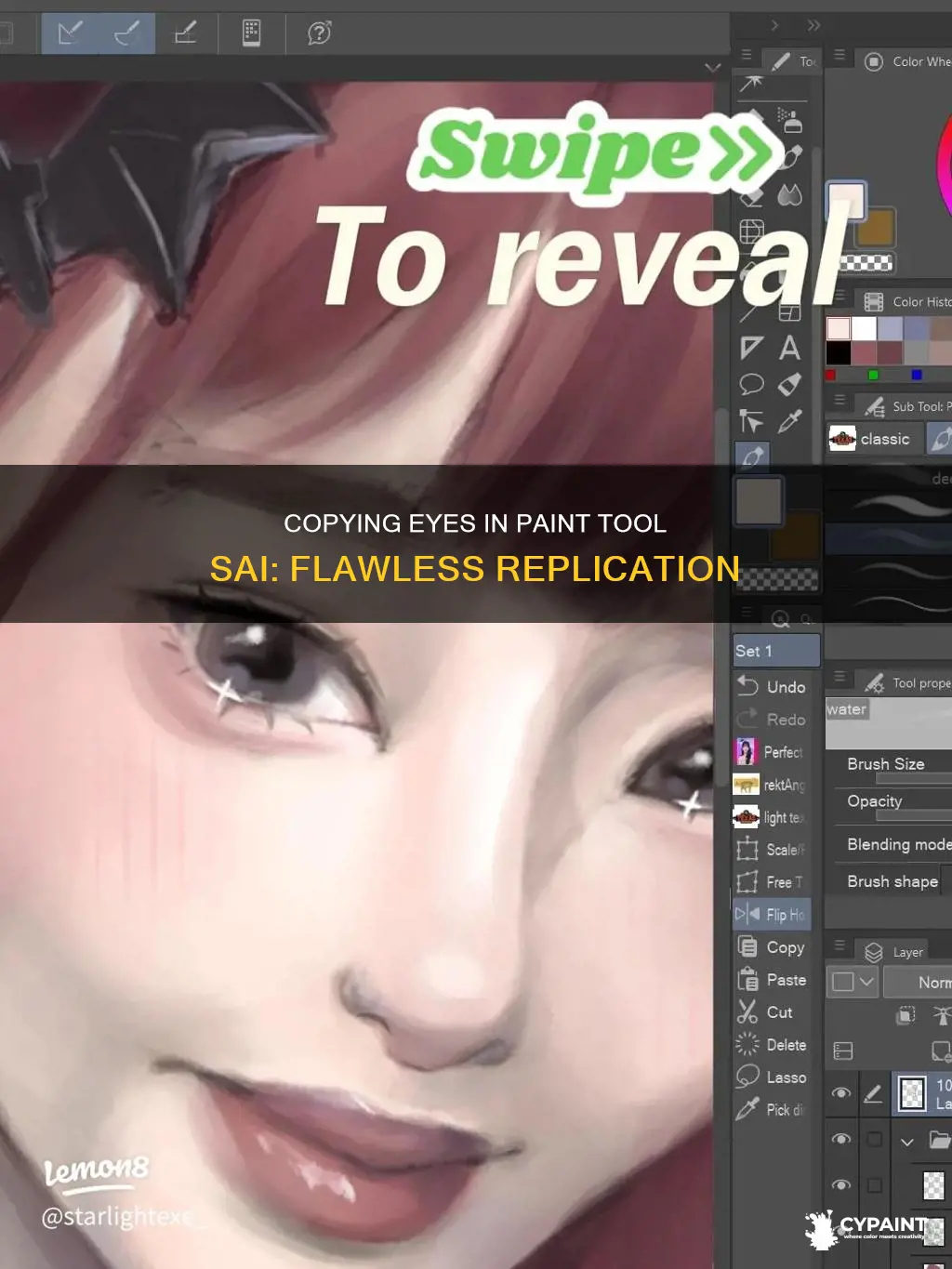 how to copy a eye on paint tool sai