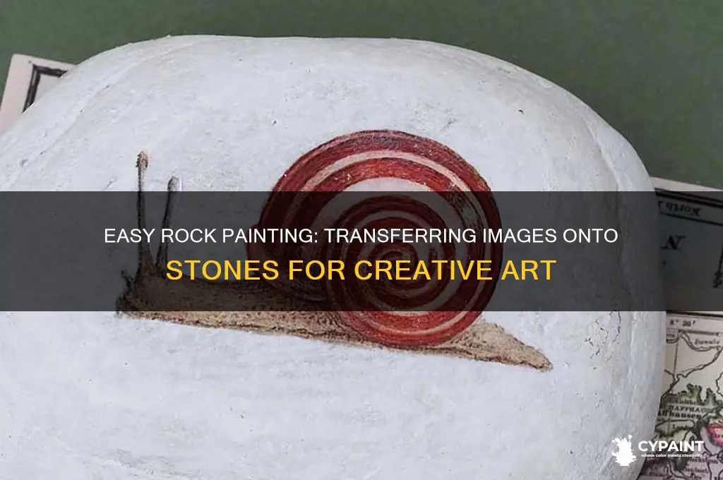 how to copy an image onto a rock for painting