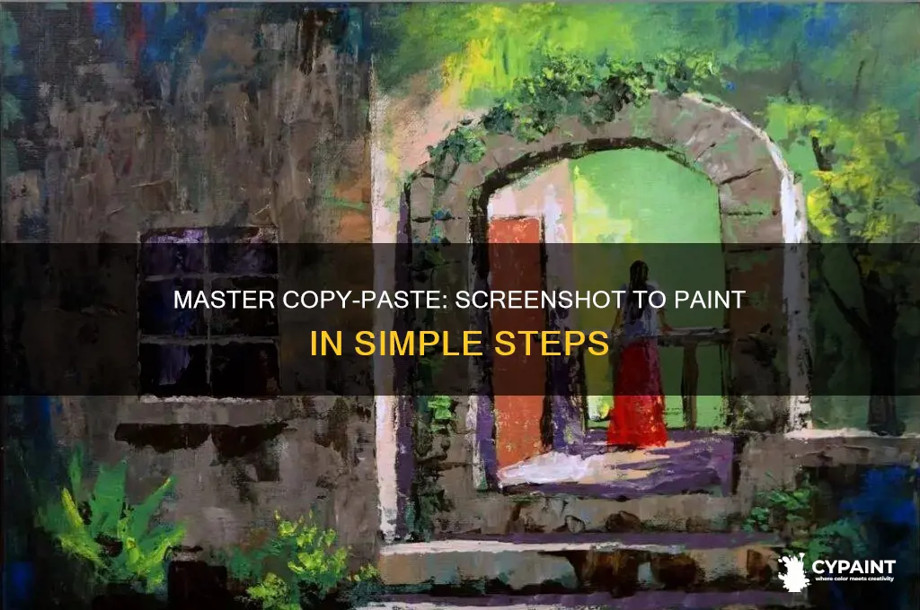 how to copy and past a screen shop to paint