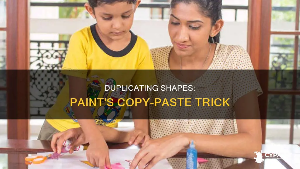 how to copy and paste a shape on paint