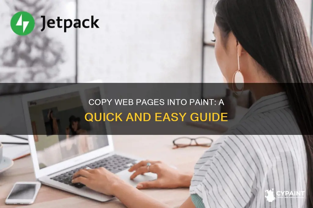 how to copy and paste a web page into paint