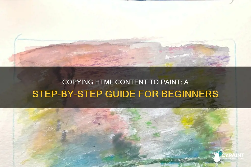 how to copy fro html to paint