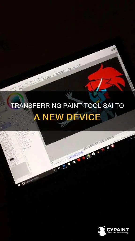 how to copy paint tool sai to another device