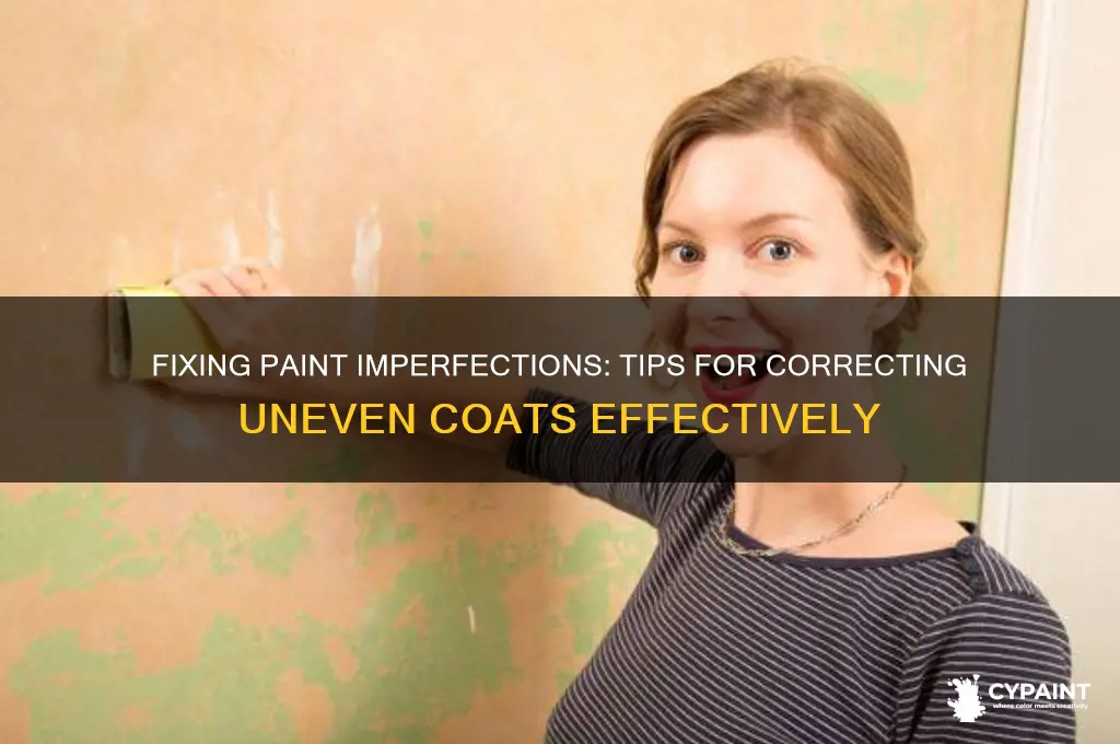 how to correct uneven coats of paint