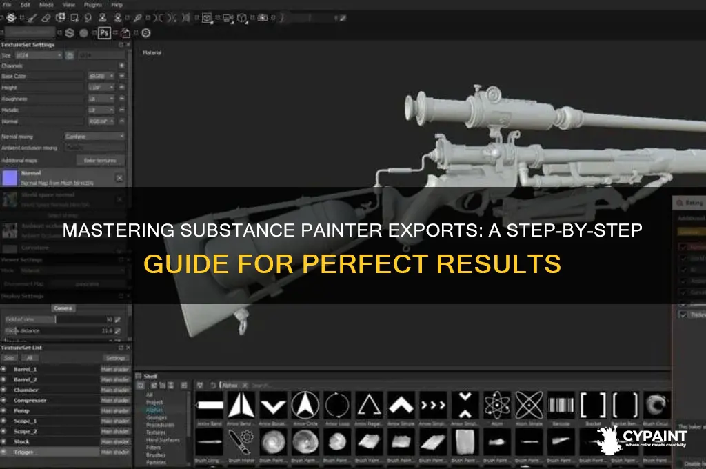 how to correctly export from substance painter