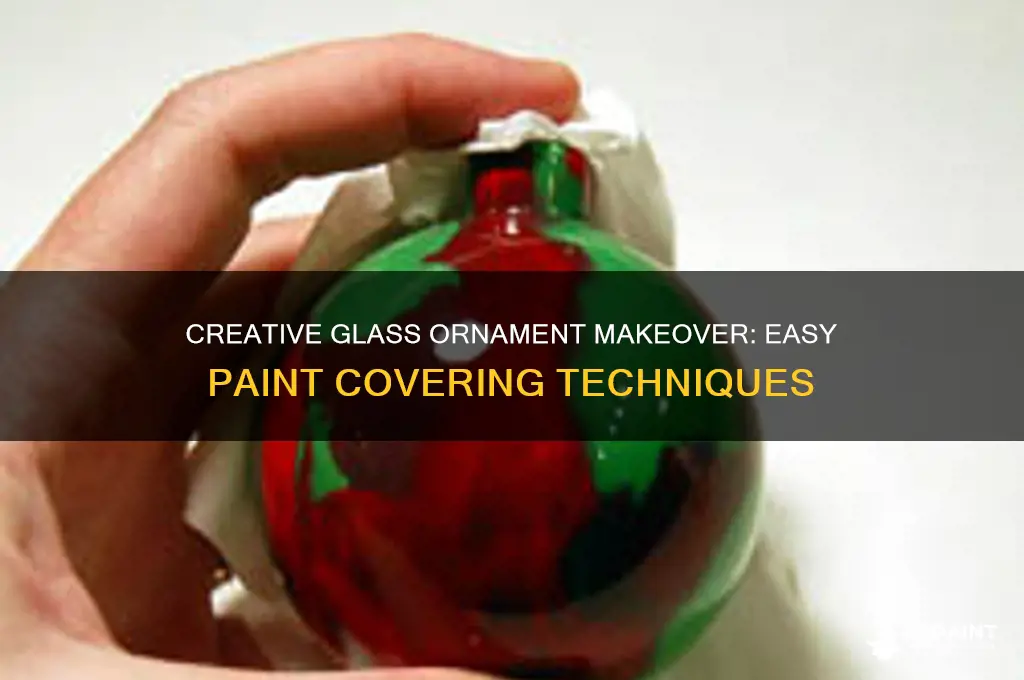 how to cover a glass ornament with paint