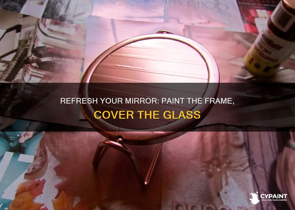 how to cover a mirror to paint the frame