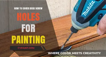 Concealing Deck Screw Holes: A Painter's Guide to Seamless Finishes