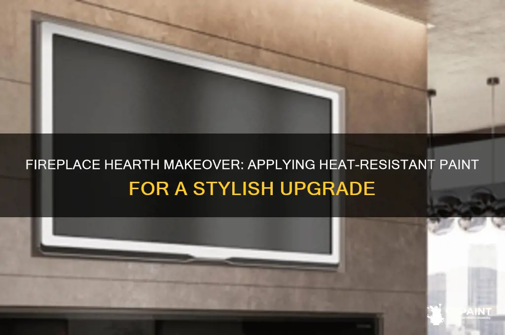 how to cover heat resistant paint on a fireplace hearth