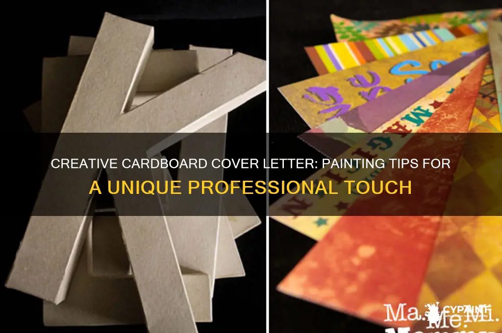 how to cover letter on cardboard with paint