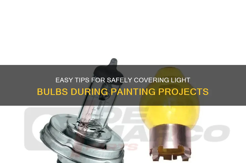 how to cover light bulbs while painting