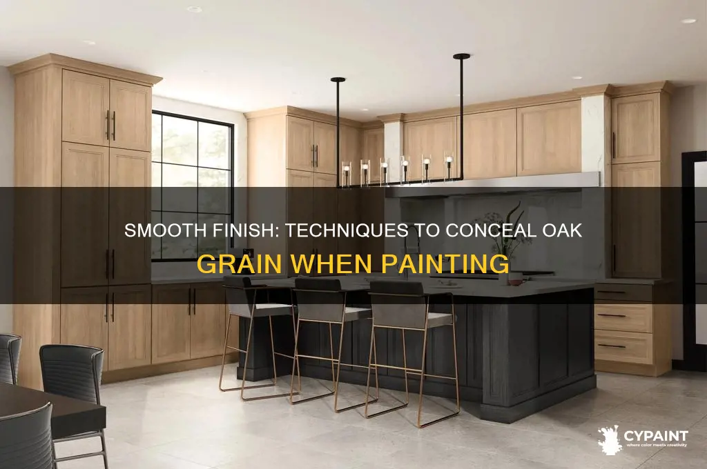 how to cover oak grain when painting