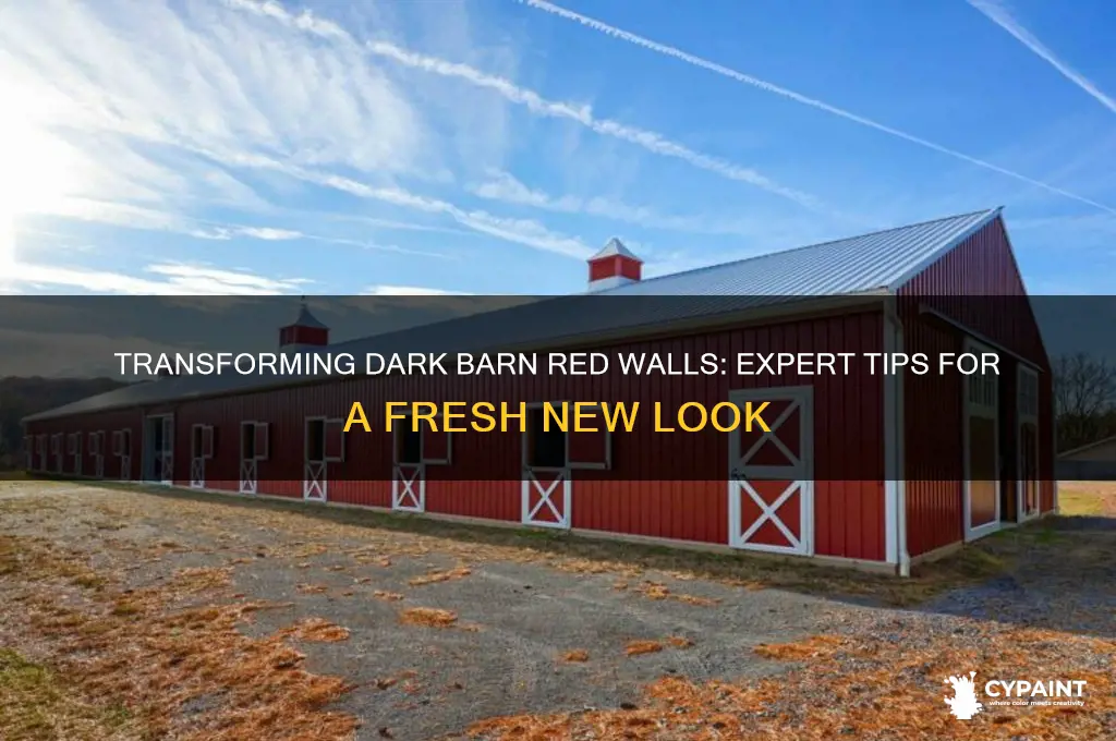 how to cover over dark barnred paint