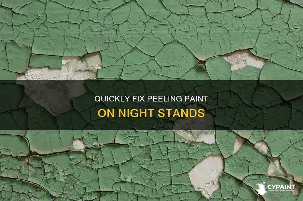 how to cover peeling paint on a night stand