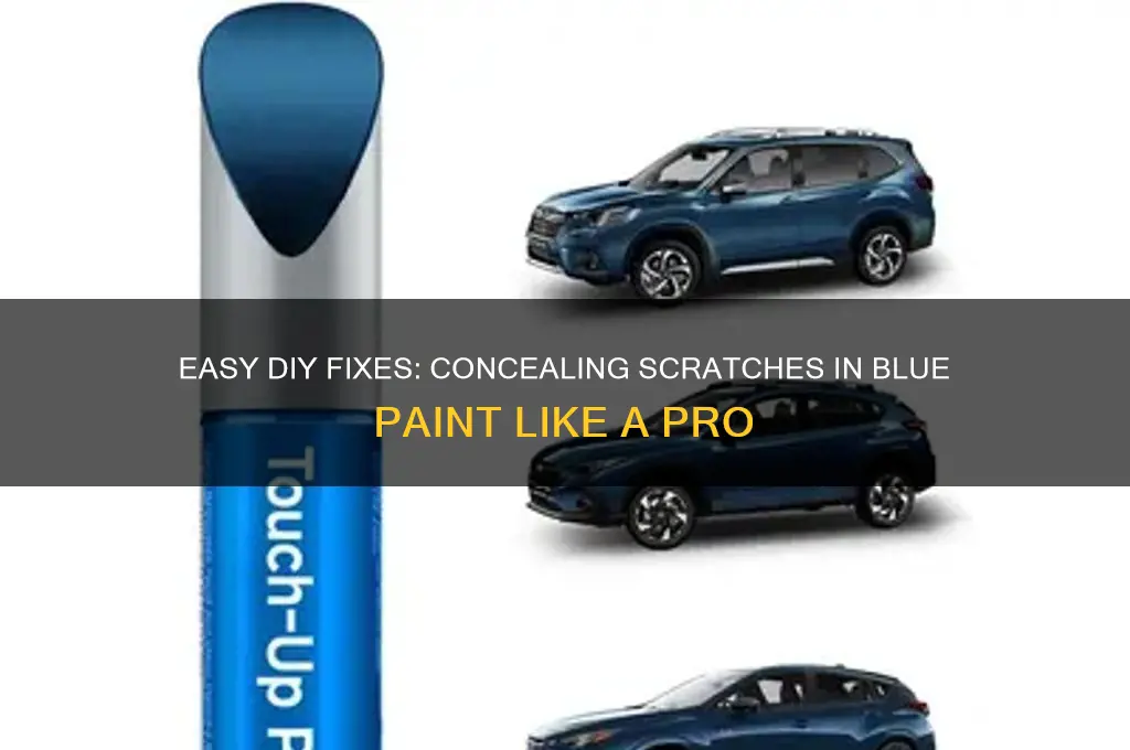how to cover scratch in blue paint