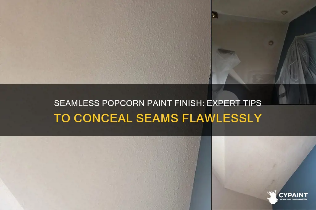 how to cover seams for popcorn paint