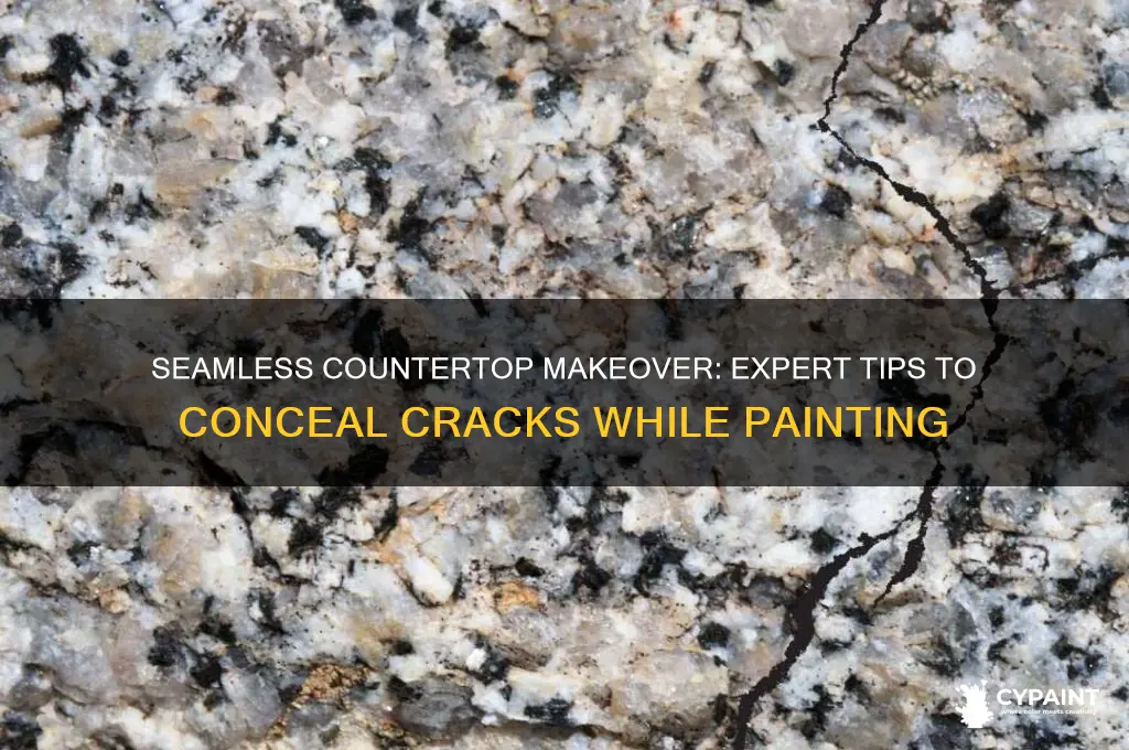 how to cover the crack when painting countertops