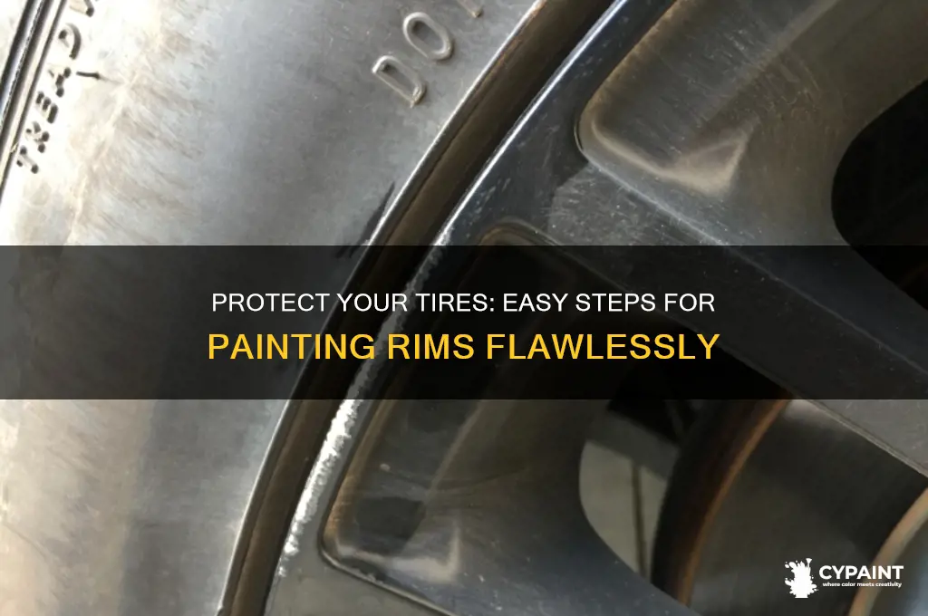 how to cover tires when painting rims