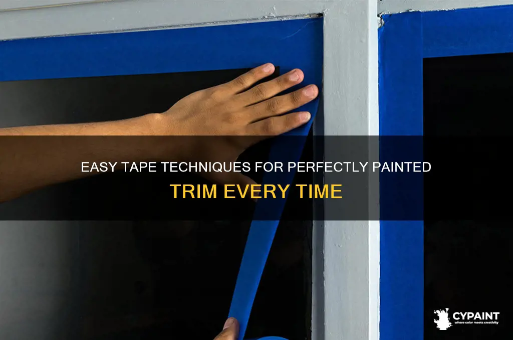 how to cover trim with tape before painting