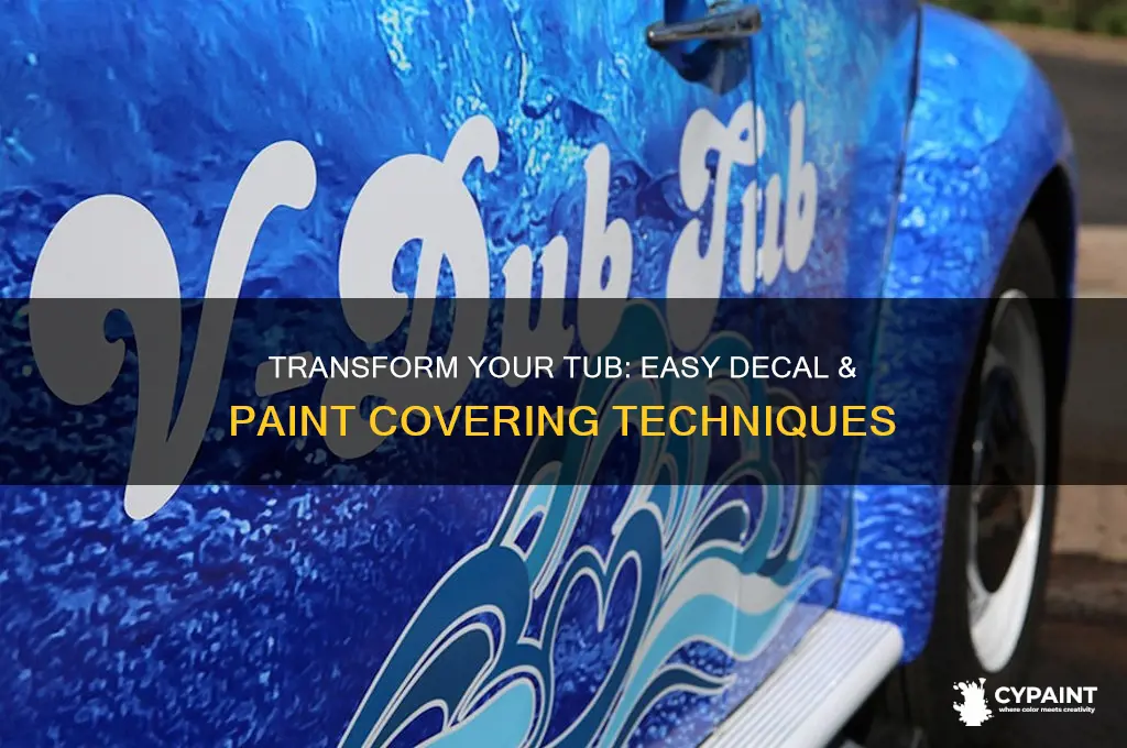 how to cover tub with decal or paint