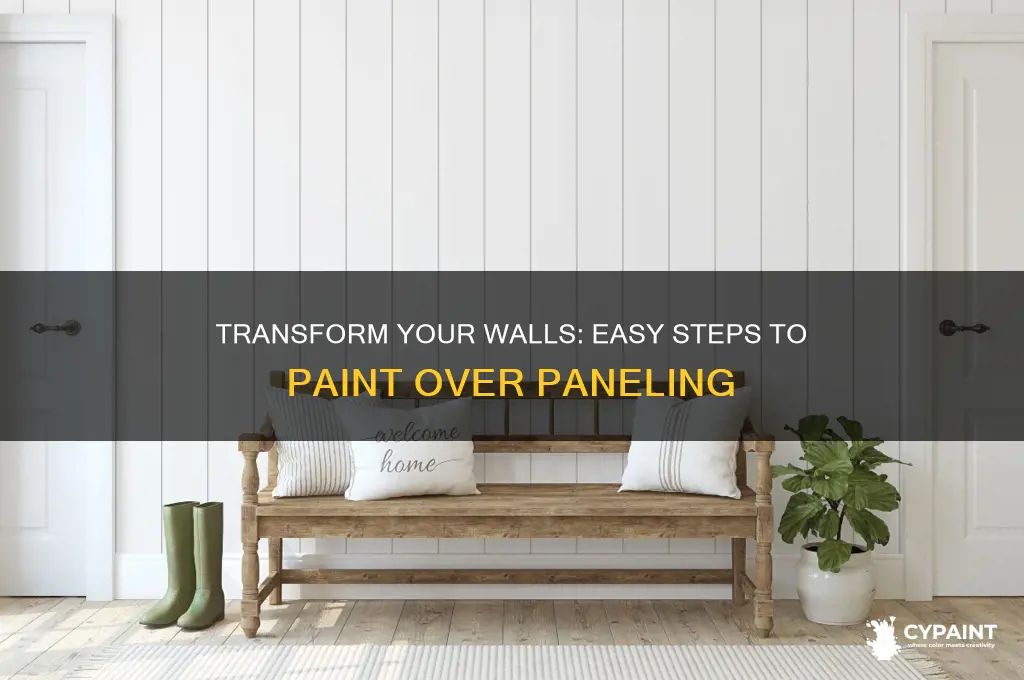 how to cover up paneling with paint