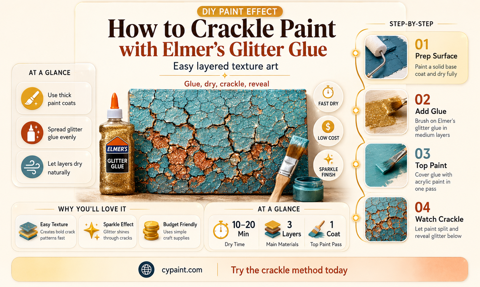 can you crackle paint with elmer