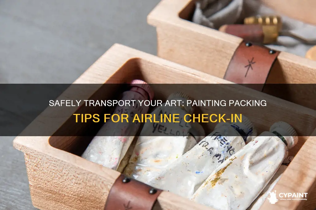 how to crate a painting for airline bag check in