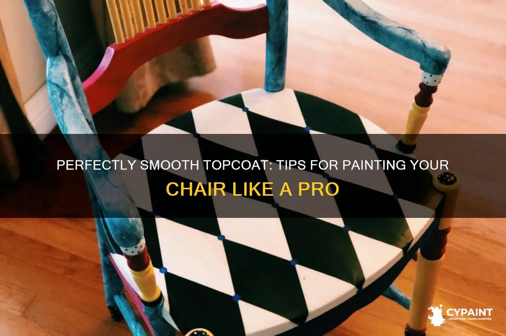 how to create a smooth topcoat for a painted chair