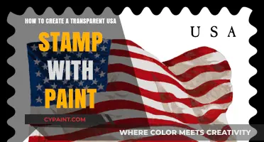 Creating a Transparent USA Stamp with Paint