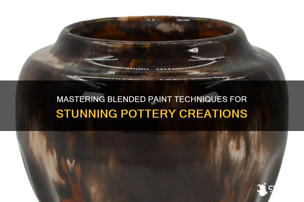how to create blended paint on pottery