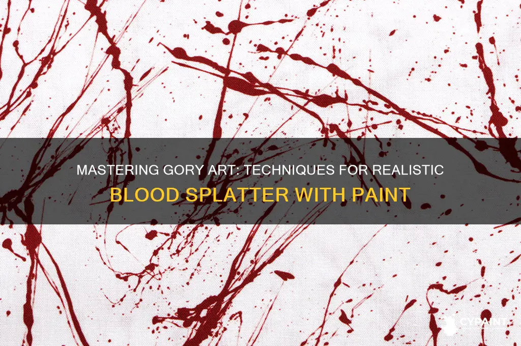 how to create blood splatter with paint